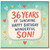 36th Birthday Card for Son, 36 Years of Sunshine Happy Birthday Wonderful Son Card
