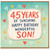 45th Birthday Card for Son, Happy Birthday Wonderful Son Card