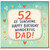52nd Birthday Card for Dad, Happy Birthday Wonderful Dad Card