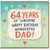 64th Birthday Card for Dad, 64 Years of Sunshine Happy Birthday Wonderful Dad Card