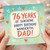76th Birthday Card for Dad, 76 Years of Sunshine Happy Birthday Dad