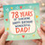 78th Birthday Card for Dad, 78 Years of Sunshine Happy Birthday Wonderful Dad Card