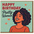 Happy Birthday Pretty Woman Card - Illustrated Woman with Hearts - Birthday Card for Her, Girlfriend or Wife