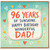 96th Birthday Card for Dad, 96 Years of Sunshine Happy Birthday Card