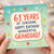 Granddad 61st Birthday Card, 61 Years of Sunshine Happy Birthday Wonderful Grandad Card