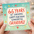 Granddad 66th Birthday Card, 66 Years of Sunshine Happy Birthday Wonderful Grandad Card