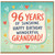 Granddad 96th Birthday Card, Happy Birthday Wonderful Grandad Card