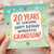 Grandson 20th Birthday Card - 20 Years of Sunshine Happy Birthday Wonderful Grandson