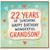 Grandson 22nd Birthday Card, 22 Years of Sunshine Happy Birthday Wonderful Grandson