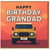 Grandad Birthday Card - Happy Birthday Grandad - Classic 4x4 Off‑Road Car Illustration, Adventure Theme, Sunset Design