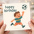 Happy Birthday Football Card for Boys - Cute Kids Card with Football Boy Illustration, Perfect for Young Footy Fans