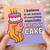 Funny Birthday Card - Excess of Everything Especially Birthday Cake - Cartoon Woman with Cake Hat and Candles - Humour for Friends, Family, Him or Her