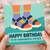 Funny Birthday Card for Dad - 'Happy Birthday to My Fashionista Father' - Colourful Socks and Sandals Illustration, Humorous Dad