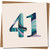 41st Birthday Card, Marble Number Design, 145mm x 145mm Square, Age 41 Card for Him or Her, Includes Kraft Envelope