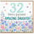 32nd Birthday Card for Daughter, Happy Birthday Amazing Daughter Floral Card