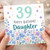39th Birthday Card for Daughter, Happy Birthday Floral Card
