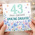 43rd Birthday Card for Daughter, Amazing Daughter Happy Birthday Floral Card