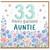 33rd Birthday Card for Auntie, Floral Happy Birthday Auntie Card