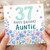 37th Birthday Card for Auntie, Happy Birthday Floral Card