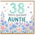 38th Birthday Auntie Card, Floral Happy Birthday Card