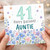41st Birthday Card for Auntie, Happy Birthday Floral Card