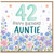 42nd Birthday Card for Auntie, Floral Happy Birthday Card
