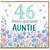 Auntie 46th Birthday Card, Happy Birthday Auntie Floral Card