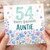 54th Birthday Card for Auntie, Happy Birthday Floral Card