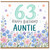 63rd Birthday Auntie Card, Happy Birthday Floral Card