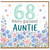 68th Birthday Card for Auntie, Happy Birthday Floral Card