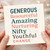 Granny Birthday Card - Generous Resourceful Amazing Nurturing Nifty Youthful - Typographic Acrostic Grandmother Card for Nan, Gran or Grandma