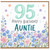 95th Birthday Card for Auntie, Happy Birthday Floral Card