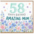 58th Birthday Card for Mum, Amazing Mum Happy Birthday Floral Card