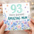 93rd Birthday Card for Amazing Mum, Happy Birthday Floral Card
