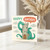 Happy Birthday Card - Cute Dragon Hugging Castle Tower - Playful Fantasy Illustration for Children