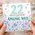 22nd Birthday Card for Niece, Amazing Niece Happy Birthday Floral Card