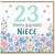 Niece 23rd Birthday Card, Happy Birthday Floral Card