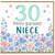 30th Birthday Card for Niece, Floral Happy Birthday Niece Card