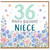 36th Birthday Card for Niece, Floral Happy Birthday Card