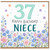 37th Birthday Niece Card, Happy Birthday Niece Floral Watercolour Card
