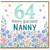 Nanny 64th Birthday Card, for Nanny