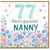 Nanny 77th Birthday Card, Floral Happy Birthday Card
