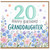 20th Birthday Card for Granddaughter, Floral Happy Birthday Granddaughter Card