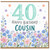40th Birthday Card for Cousin, Happy Birthday Floral Wildflower Card