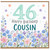 46th Birthday Card for Cousin, Happy Birthday Floral Card