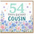 54th Birthday Card for Cousin, Floral Happy Birthday Card