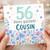 56th Birthday Card for Cousin, Floral Happy Birthday Card