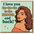 I Love You To-To-To To The Moon And Back Retro Pop Art Love Card for Partner, Cute Anniversary & Valentine's Day Card for Girlfriend, Boyfriend, Wife or Husband