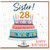 Sister 28th Birthday Card, Happy Birthday Cake Design