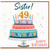 Sister 49th Birthday Card, Happy Birthday Cake Design